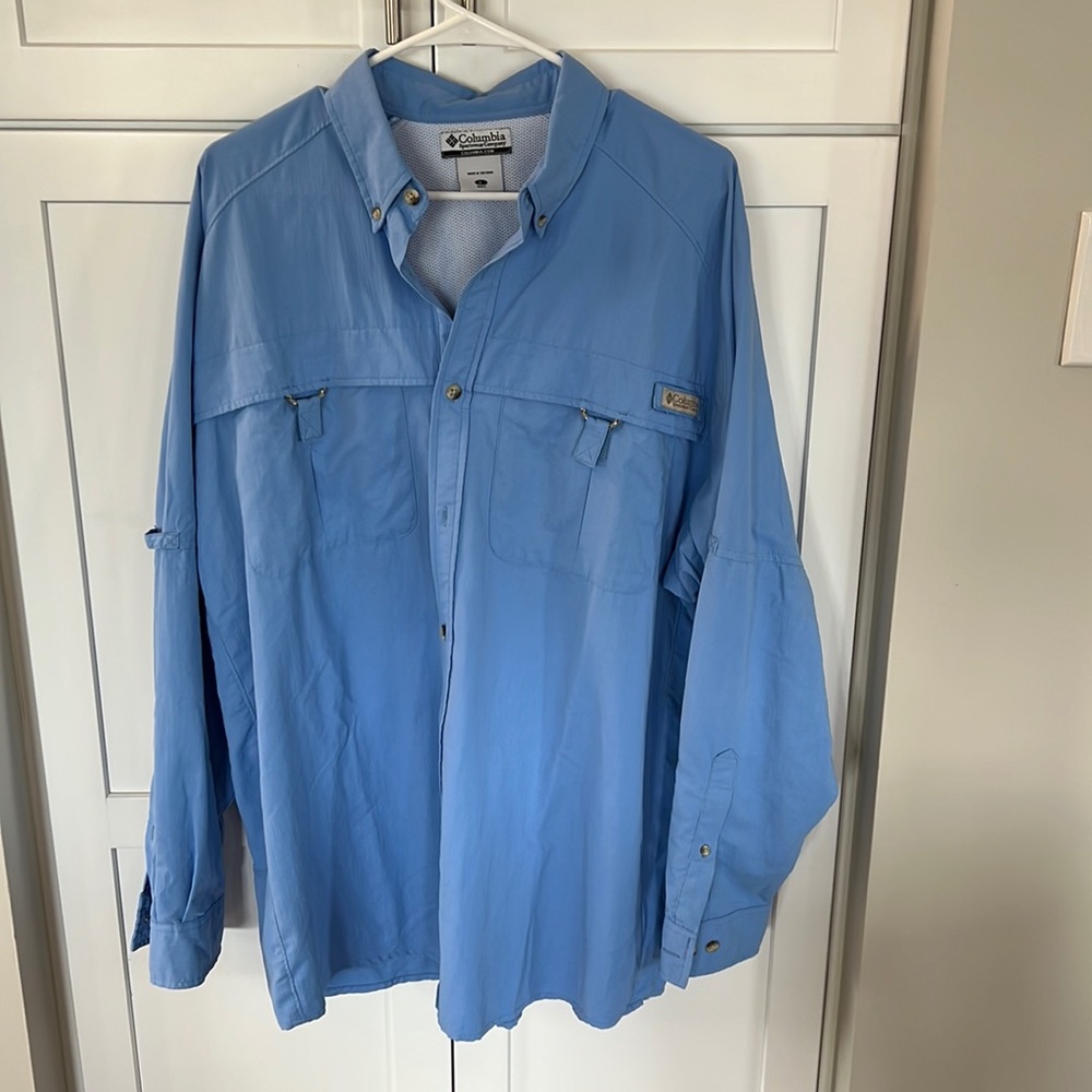 L Men’s Long Sleeve Blue Columbia PFG